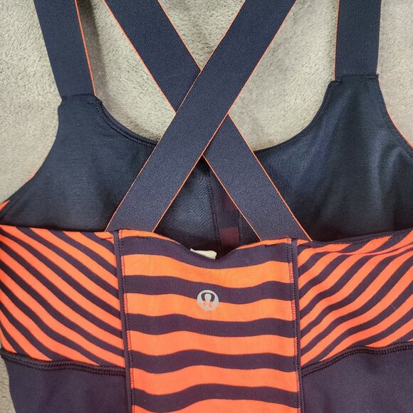 Womens Lululemon Athletica Striped Athletic Tank Top Sleeveless Size 4 - Picture 8 of 11